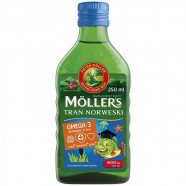 Купить Рыбий жир Меллер Moller omega 3 (Mollers) раствор с фруктовым вкусом Европа флакон 250мл в Орле